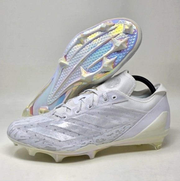 Adidas Adizero Electric American Football Cleats White Mens Size 12 IE4413 New - Picture 1 of 12